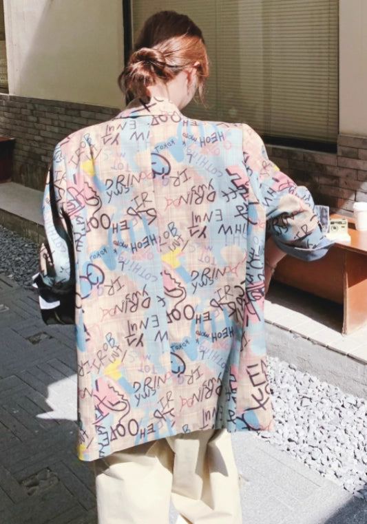 塗鴉西裝外套