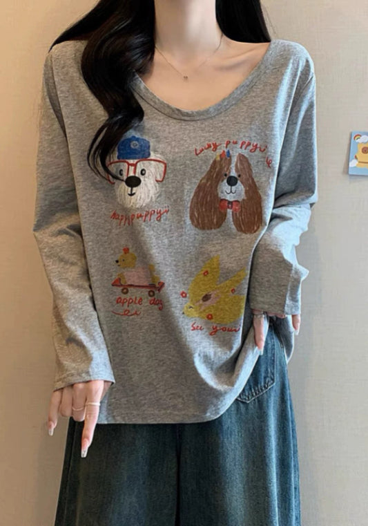 塗鴉寬鬆上衣
