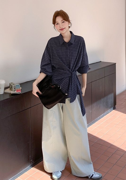 韓系格仔套裝