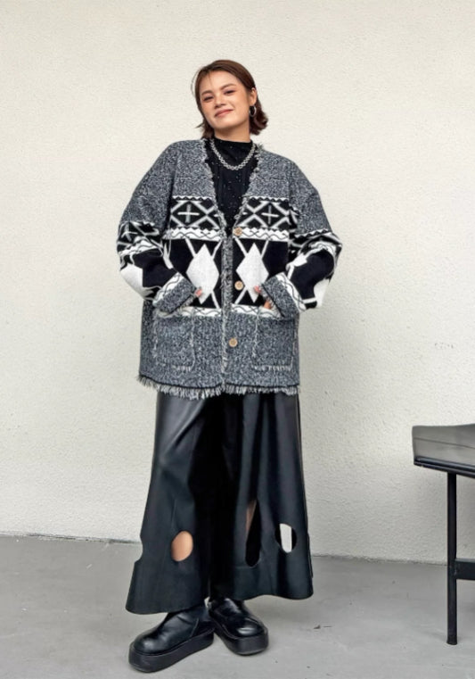 Nordic retro cardigan