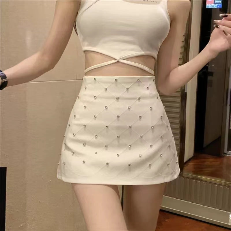 Beaded A-line skirt