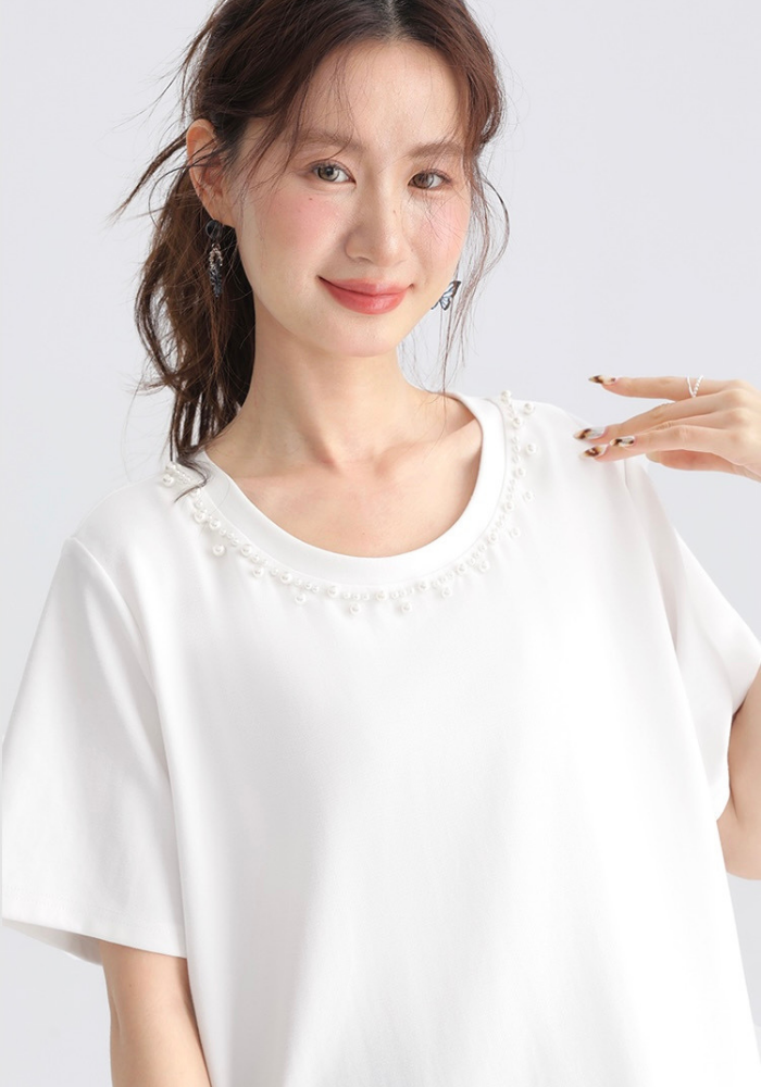 釘珠寬鬆休閒上衣