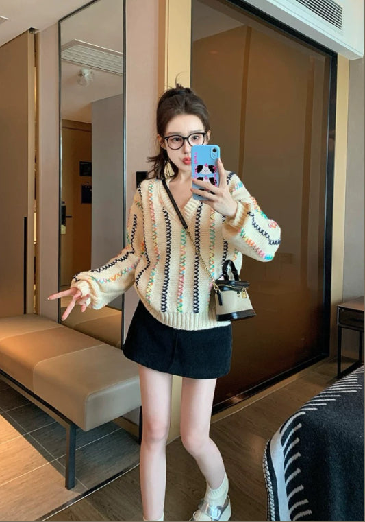 彩色線毛衣