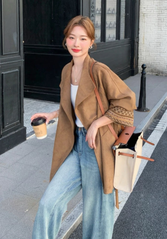 高級棕色外套