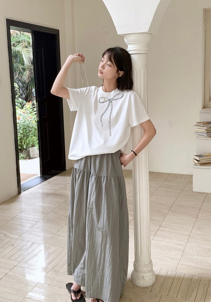 亮片蝴蝶結短袖上衣