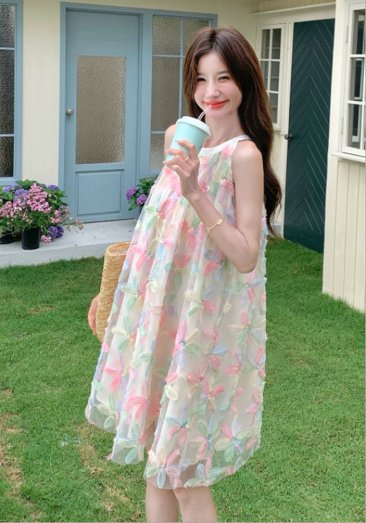彩色網紗裙