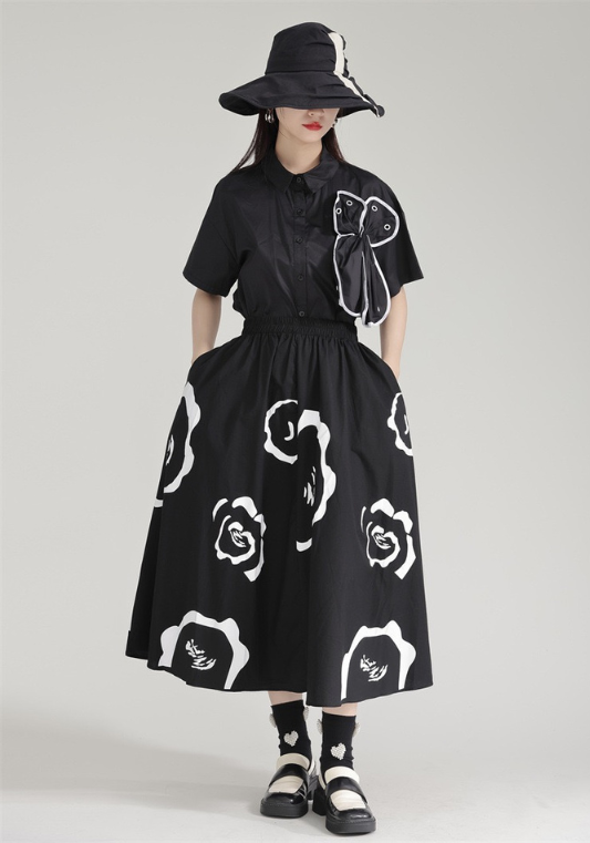 black and white print set