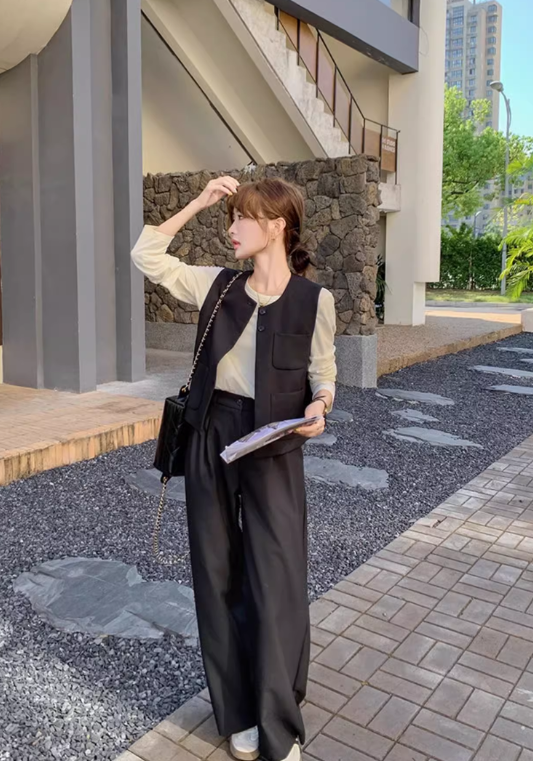 Premium black two-piece suit