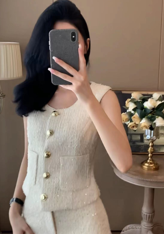 Xiaoxiangfeng braided sleeveless + shorts set