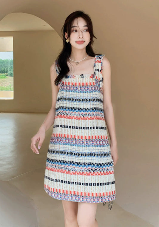彩色編織裙