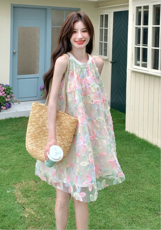 彩色網紗裙