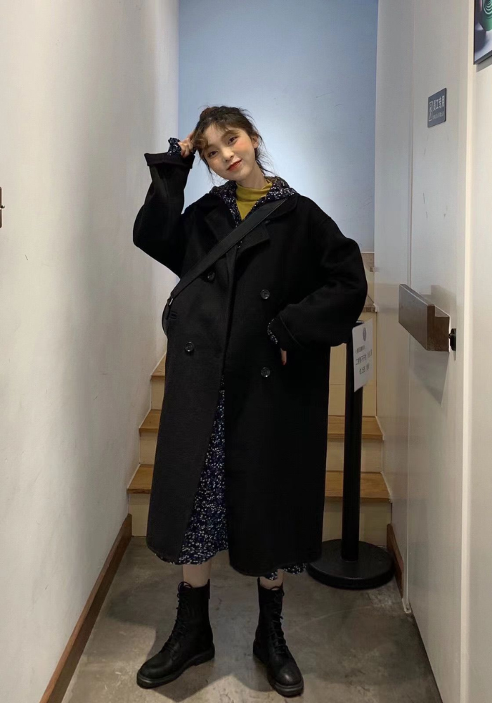 New Hepburn style wool coat