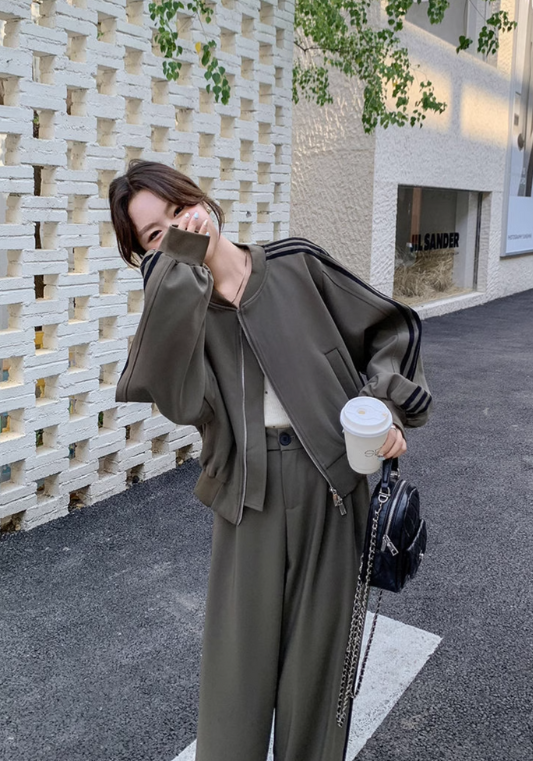 Dark brown casual suit