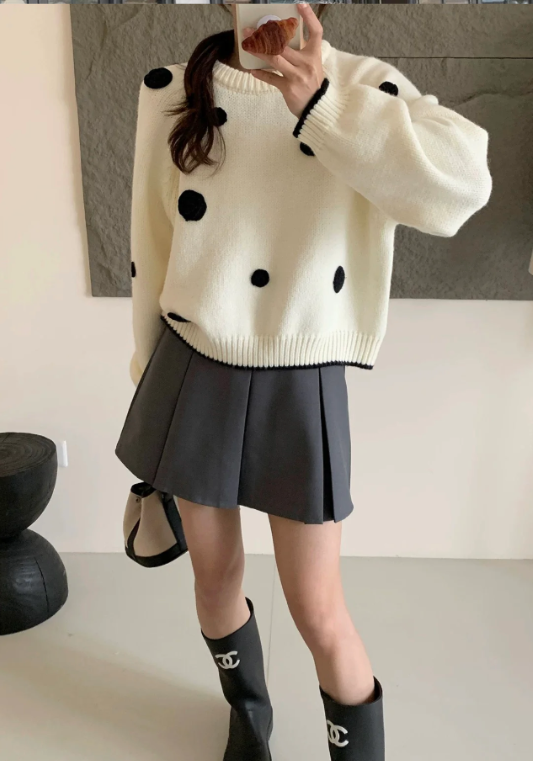 波點毛衣