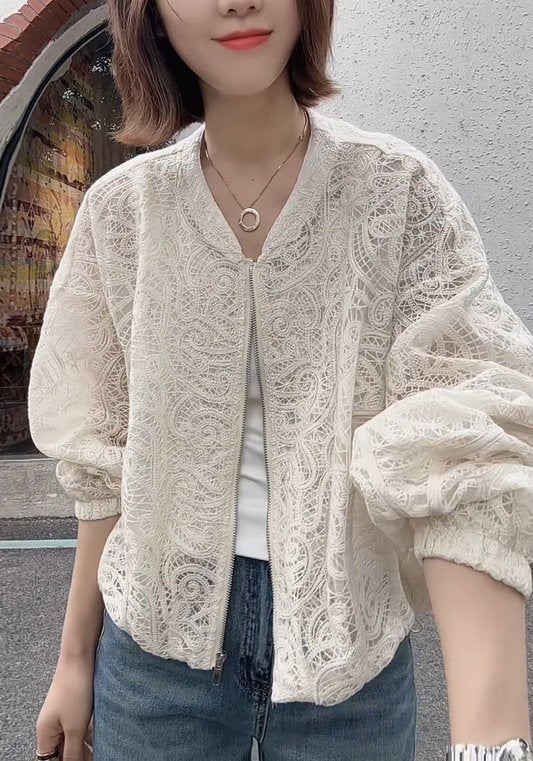 蕾絲刺繡外套