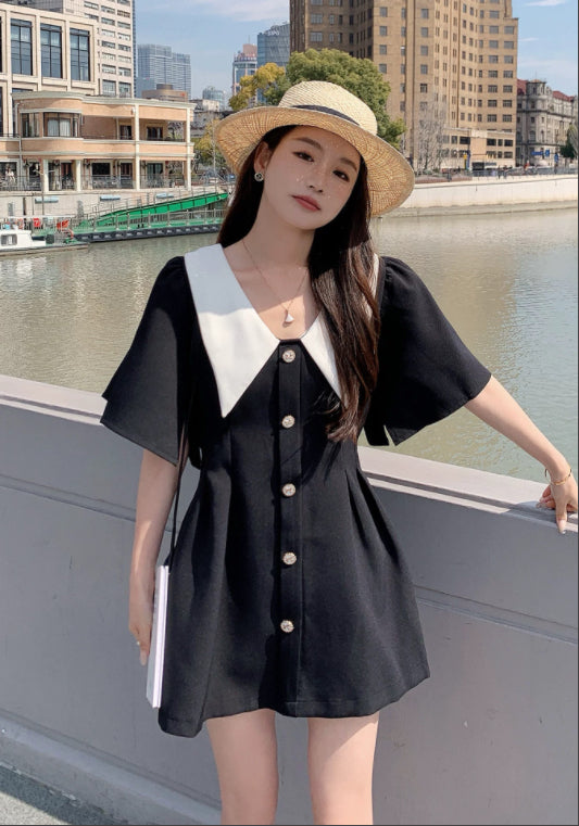 小香風黑裙
