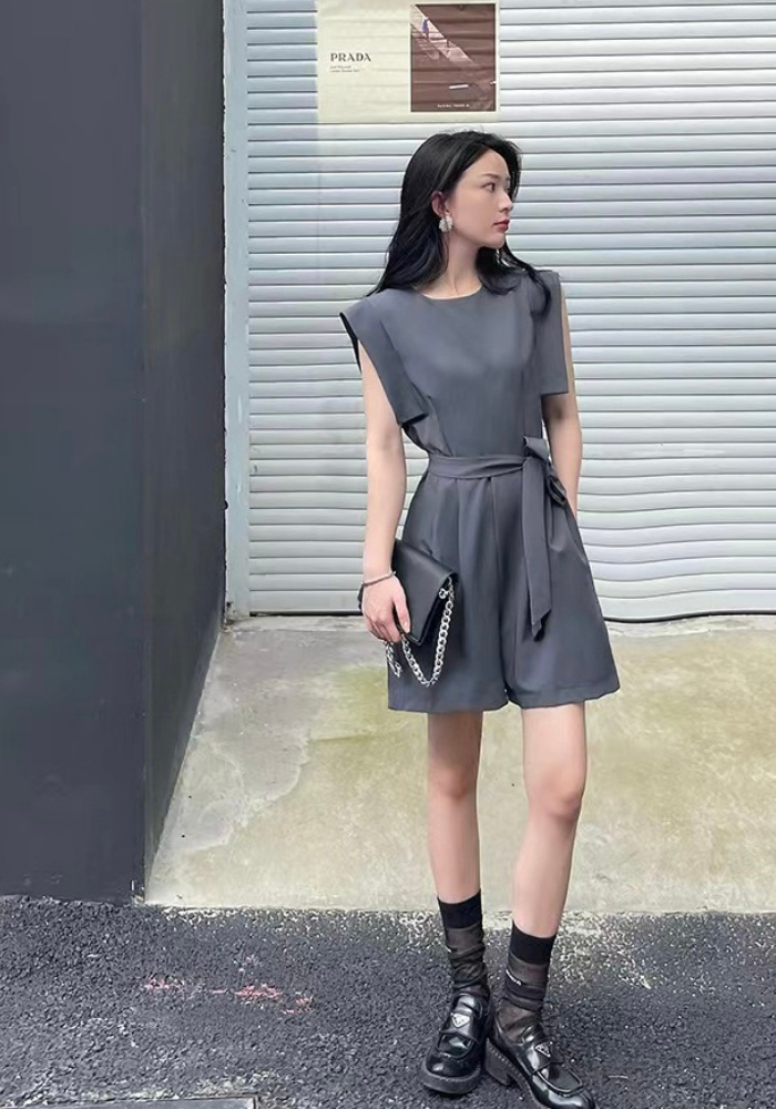垂感西裝連體褲
