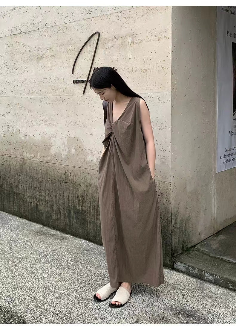 Korean style design A-line long skirt