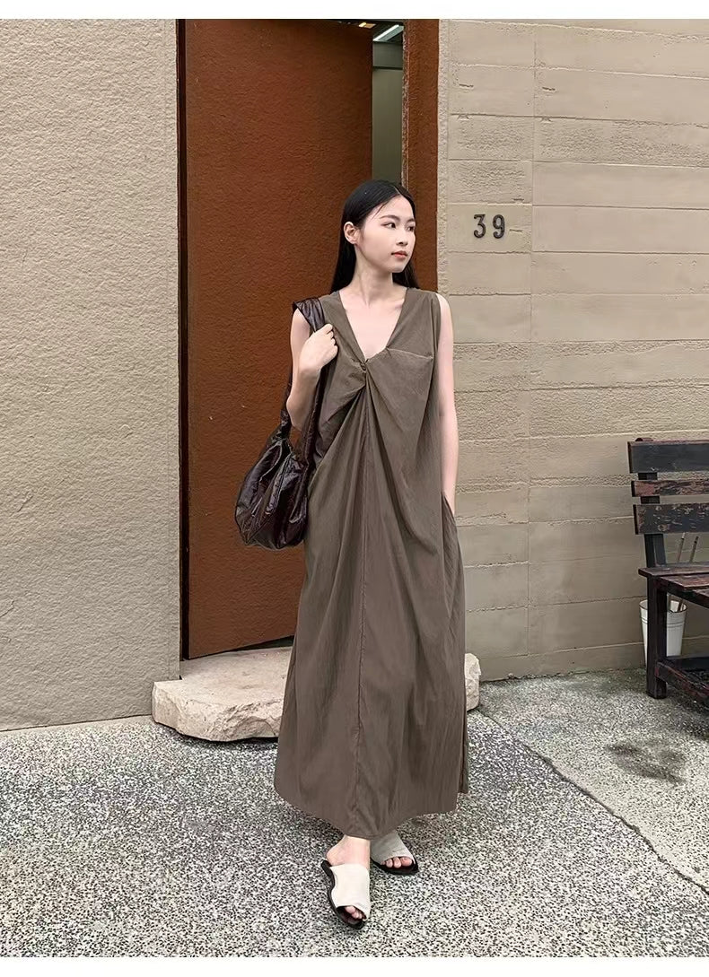 Korean style design A-line long skirt