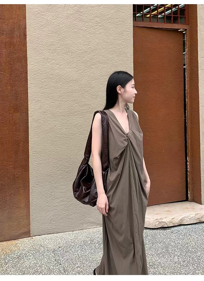 Korean style design A-line long skirt