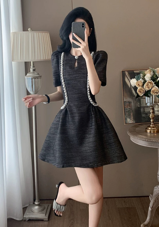 Heavy beaded fine glitter dress