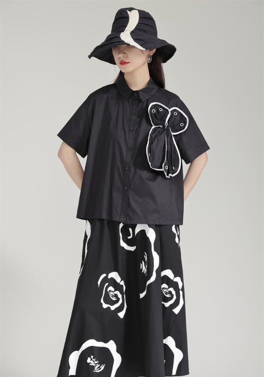black and white print set