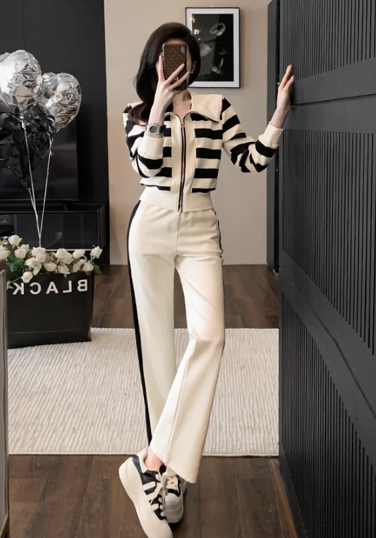 casual striped suit