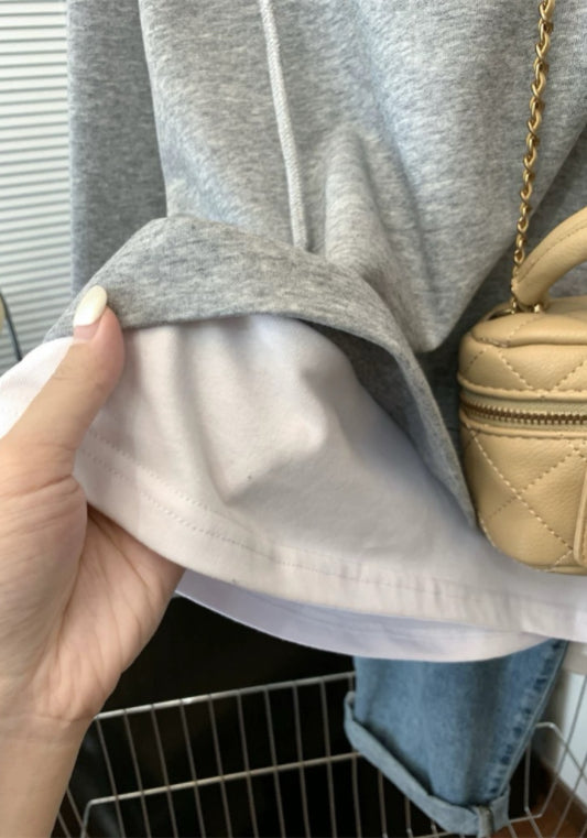 灰色假兩件衛衣