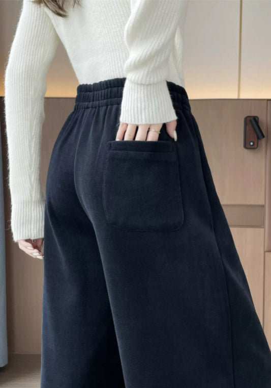 Corduroy straight-leg pants