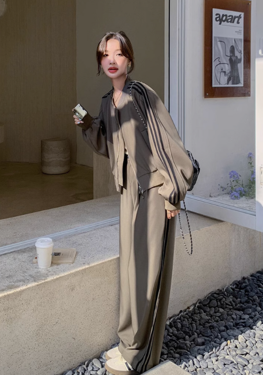 Dark brown casual suit