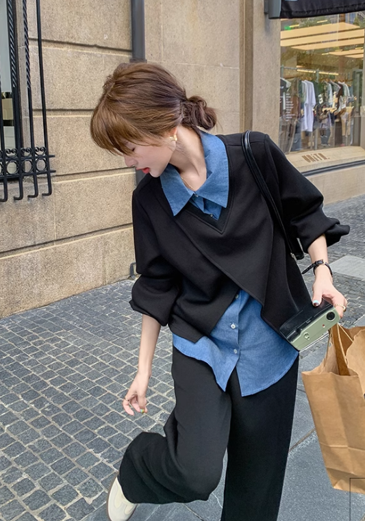 fake two piece shirt suit