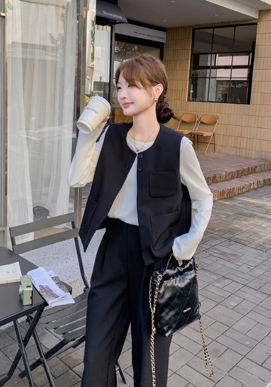 Premium black two-piece suit