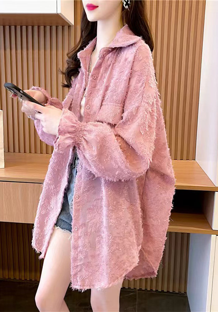 小香風蕾絲防曬外套