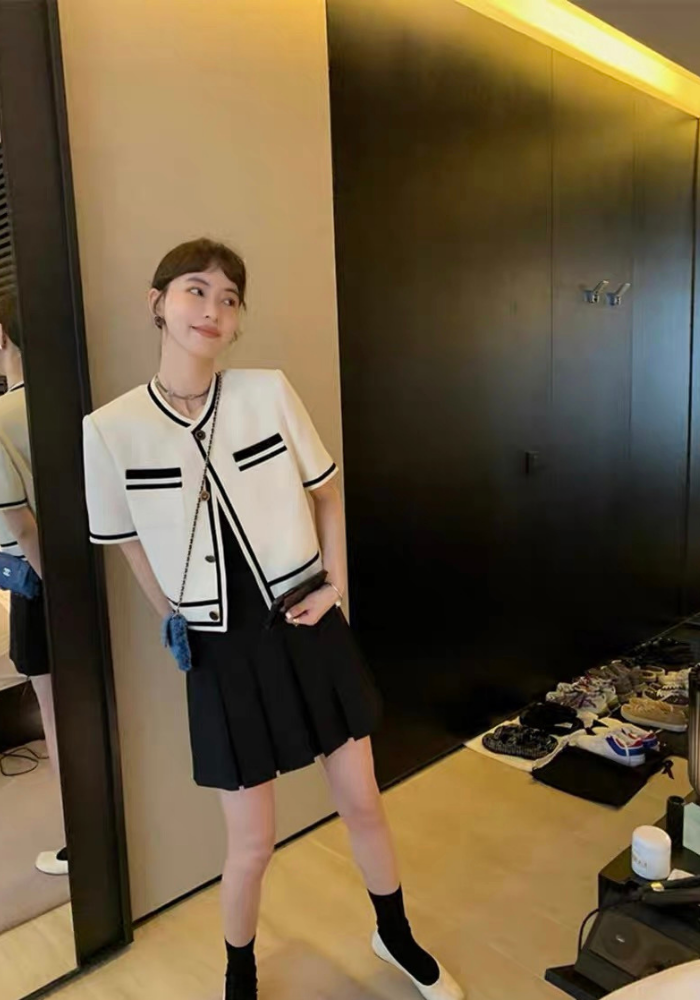 小香風短款西裝外套