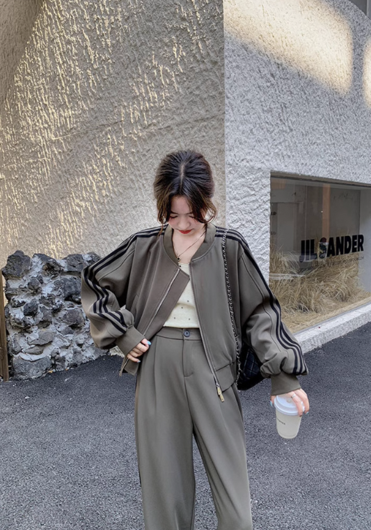 Dark brown casual suit