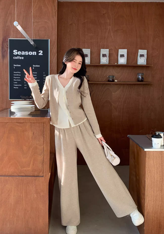 Fake two-piece gentle suit