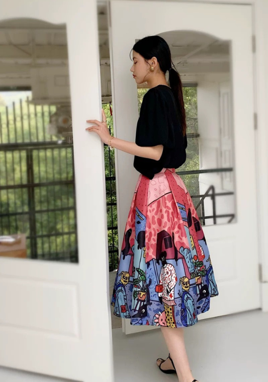 Graffiti large umbrella skirt-design style