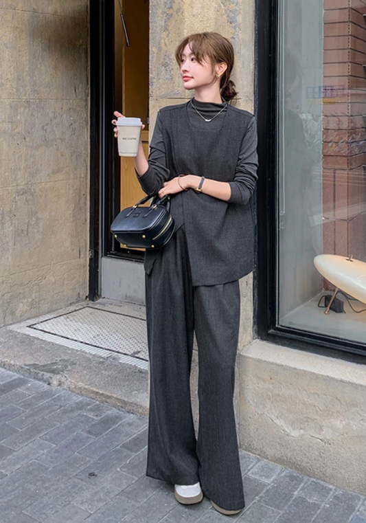 Premium dark gray three-piece set