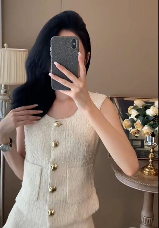 Xiaoxiangfeng braided sleeveless + shorts set