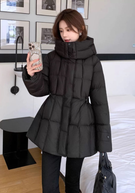 連帽收腰羽絨服(少量現貨啦)