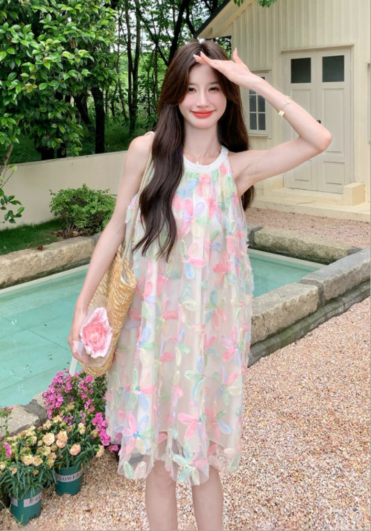 彩色網紗裙