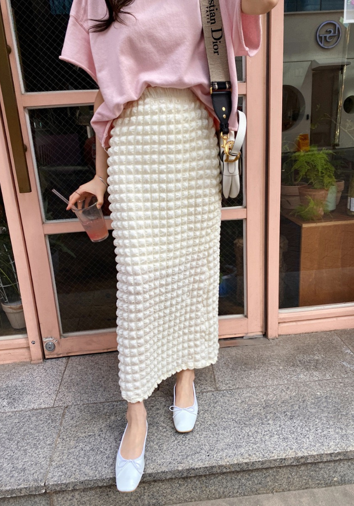 bubble plaid skirt