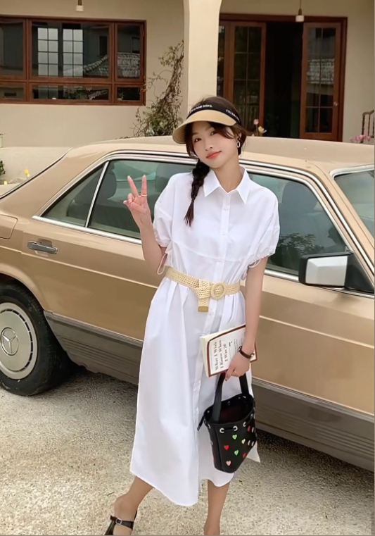 簡約白襯衫裙