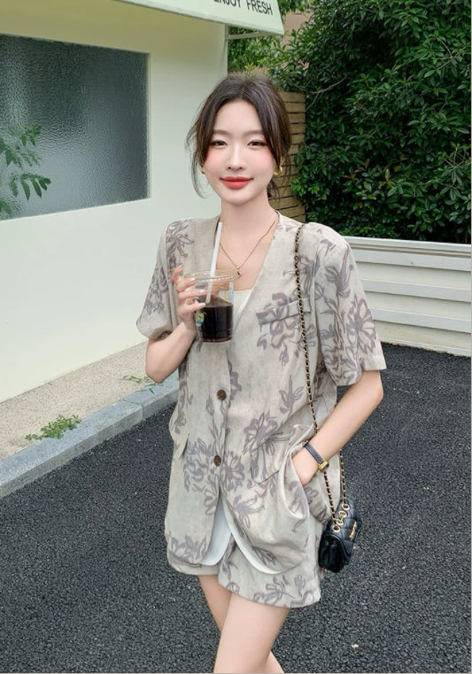 花紋西裝兩件套
