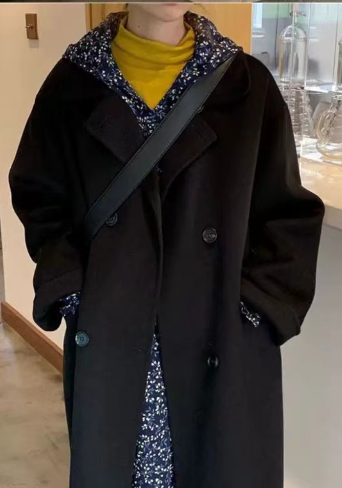 New Hepburn style wool coat
