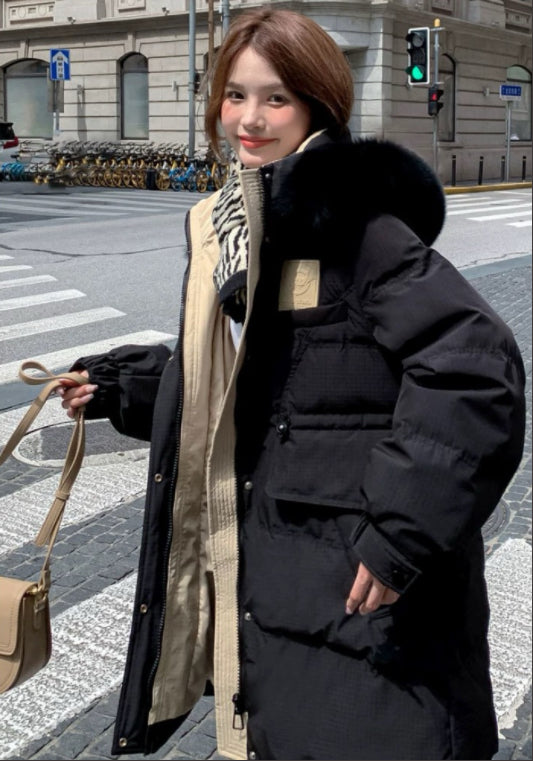 毛絨羽絨服