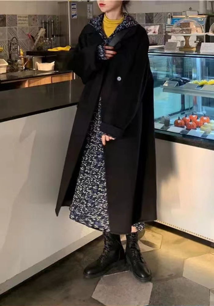 New Hepburn style wool coat
