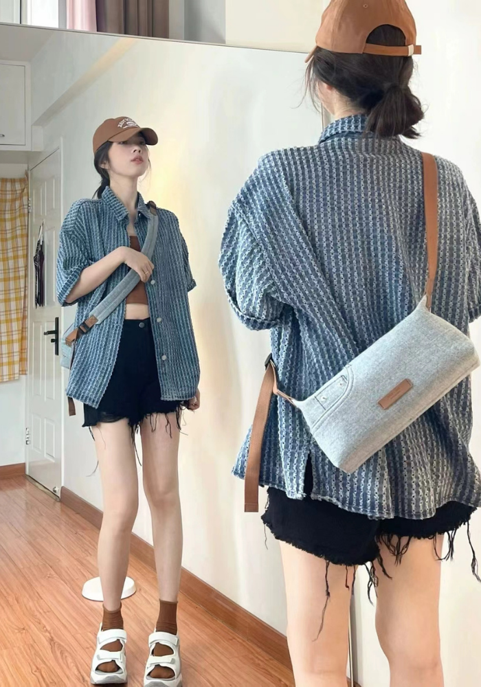 小香風短袖襯衫外套
