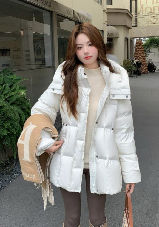 連帽收腰羽絨服(少量現貨啦)