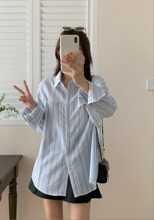 藍條紋襯衫